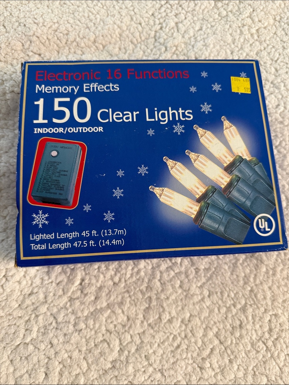 150 Clear Indoor/Outdoor Mini String Lights with Memory Effects - Clear